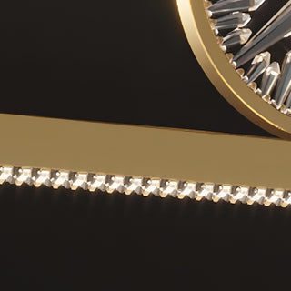 Beckett - Round Crystal Multi Clock Gold Chandelier