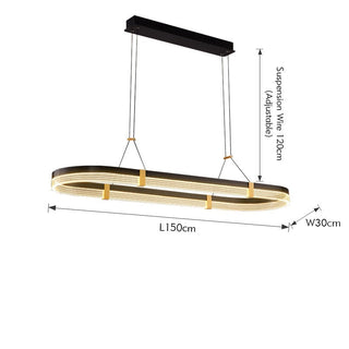 Dziadzan - Modern Hanging Round Black & Gold Ceiling Light Chandelier