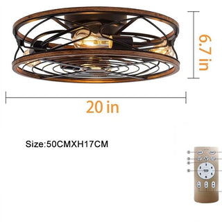 Monroe - Industrial Wood Ceiling Fan with Light
