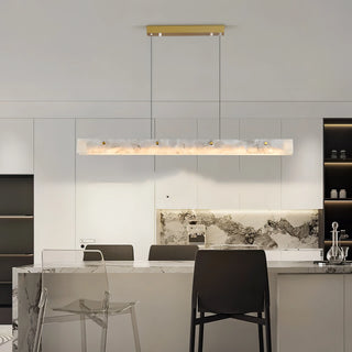 Peggy - White Marble LED Strip Ceiling Chandelier