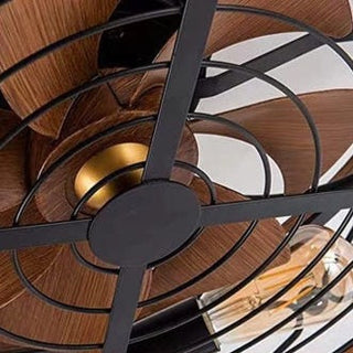 Monroe - Industrial Wood Ceiling Fan with Light