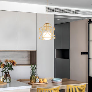 Crosby - Modern Metal Cage Pendant Ceiling Light