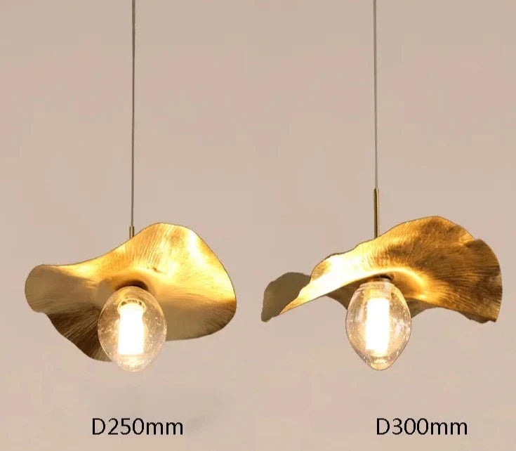 Massey - Gold Leaf Hanging Pendant Ceiling Light