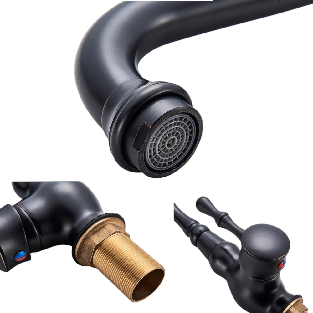 Custer - Rotatable Antique Single Handle Hot & Cold Mixer Kitchen Tap