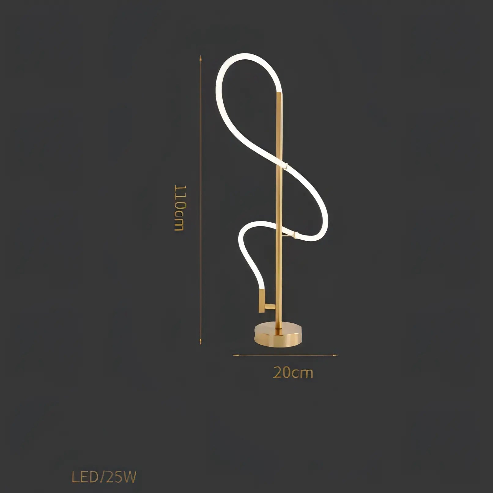 Oliver - Modern LED Swirl Floor Lamp