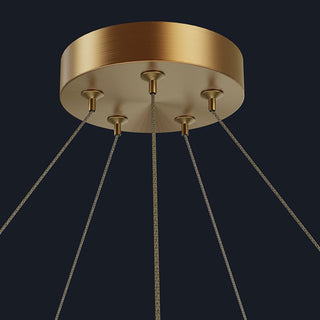 Cesar - Round Gold Crystal Glass Modern Ceiling Light Chandelier