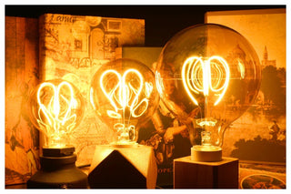 Retro G95 Heart E27 Screw Bulb 4W