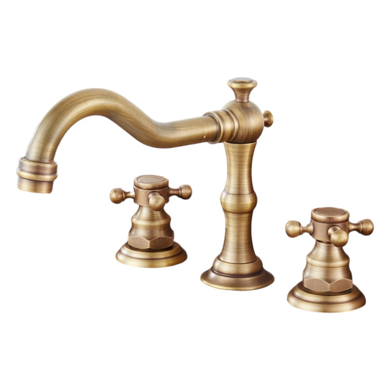 Troutman - Antique Double Handle Hot/Cold Mixer Basin Tap