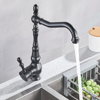 Custer - Rotatable Antique Single Handle Hot & Cold Mixer Kitchen Tap