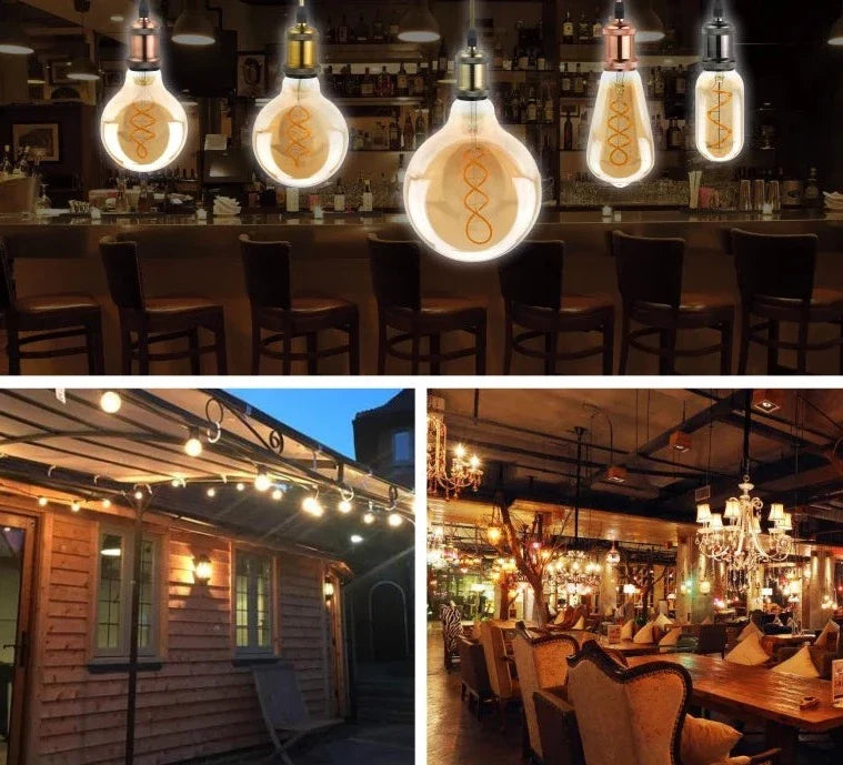 Retro A60 Spiral E27 Screw Bulb 4W