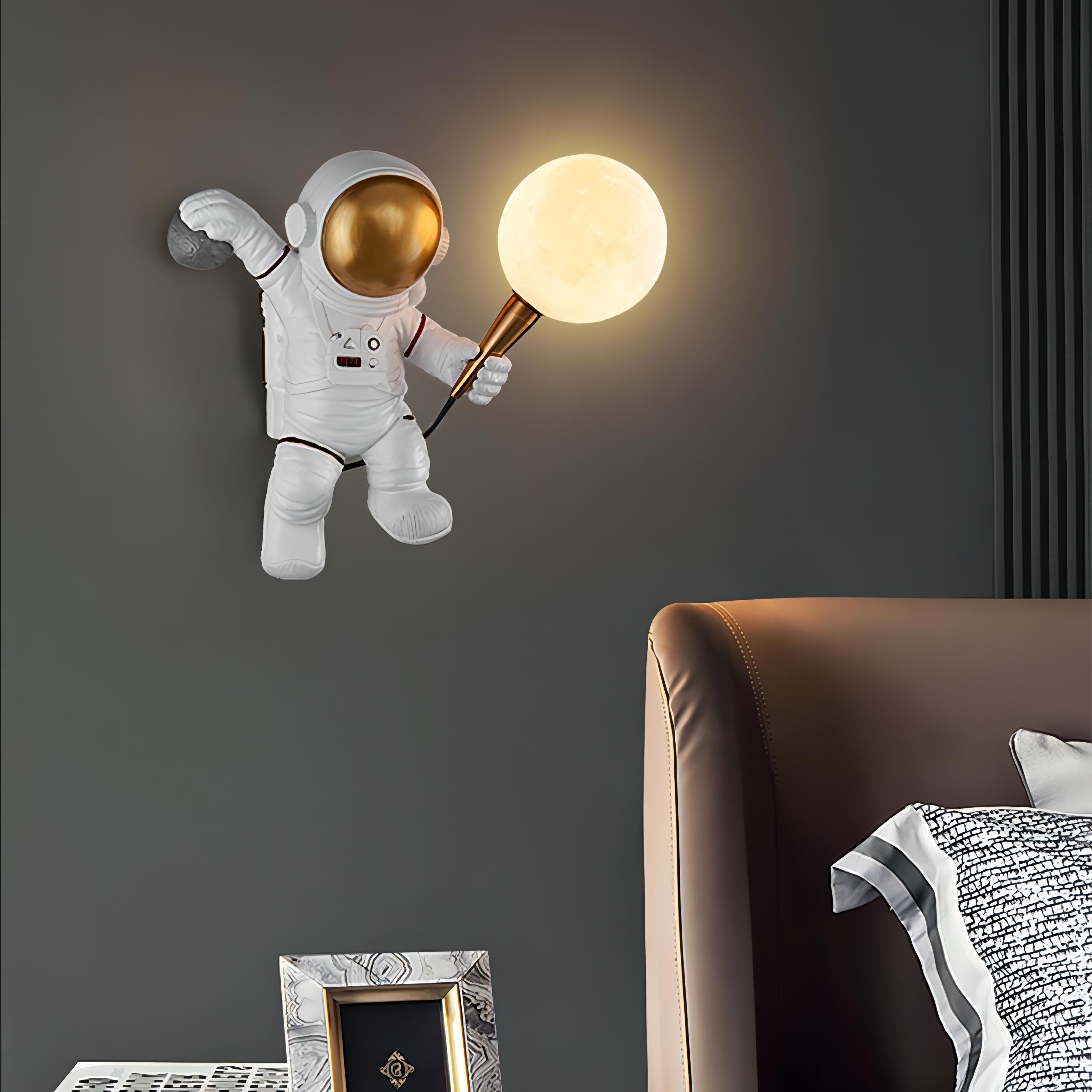 Wylder - Astronaut Holding Moon Wall Light