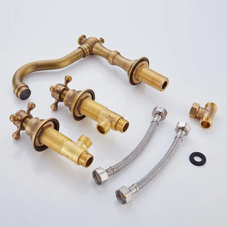 Troutman - Antique Double Handle Hot/Cold Mixer Basin Tap