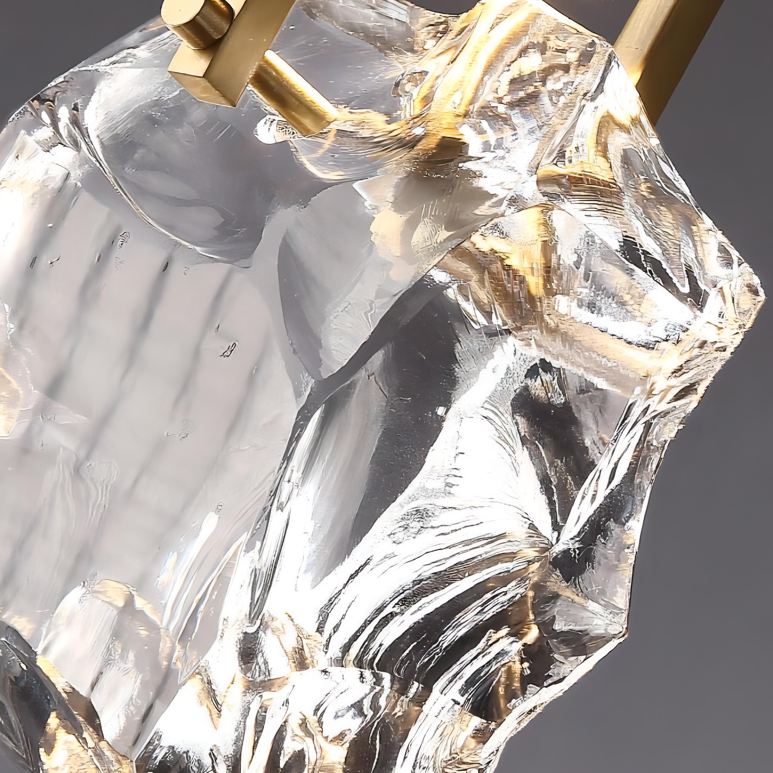 Vihaan - Crystal Pendant Gold Black Cord Hanging Ceiling Light