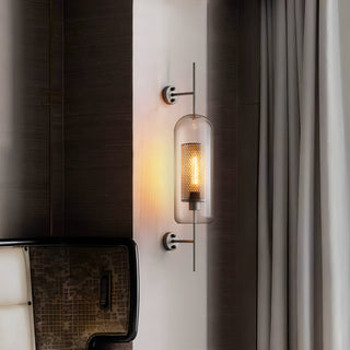 Davina - Metal Mesh Caged Glass Modern/Industrial Wall Light