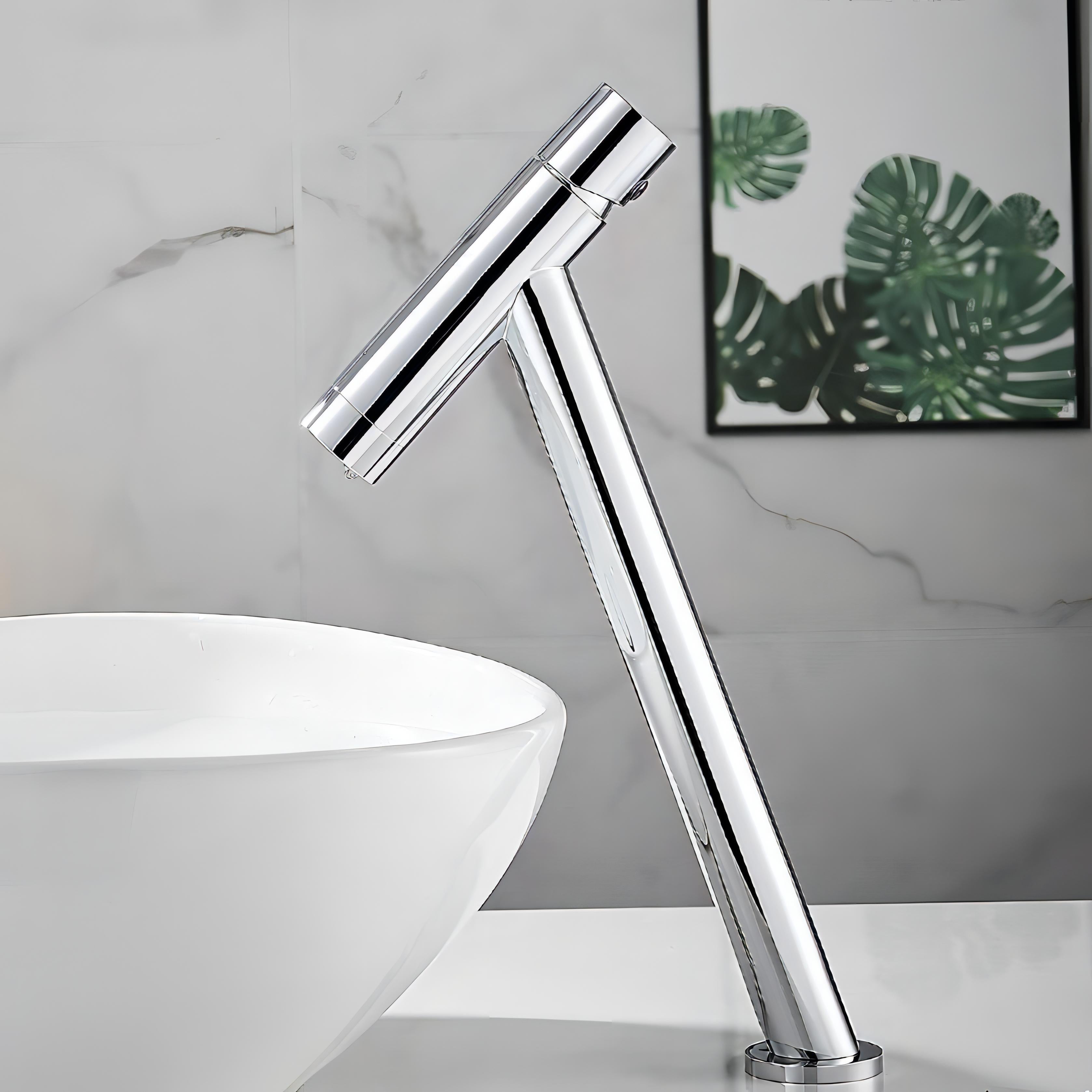Yaakov - Modern Basin Hot/Cold Slanted Basin Mixer Tap