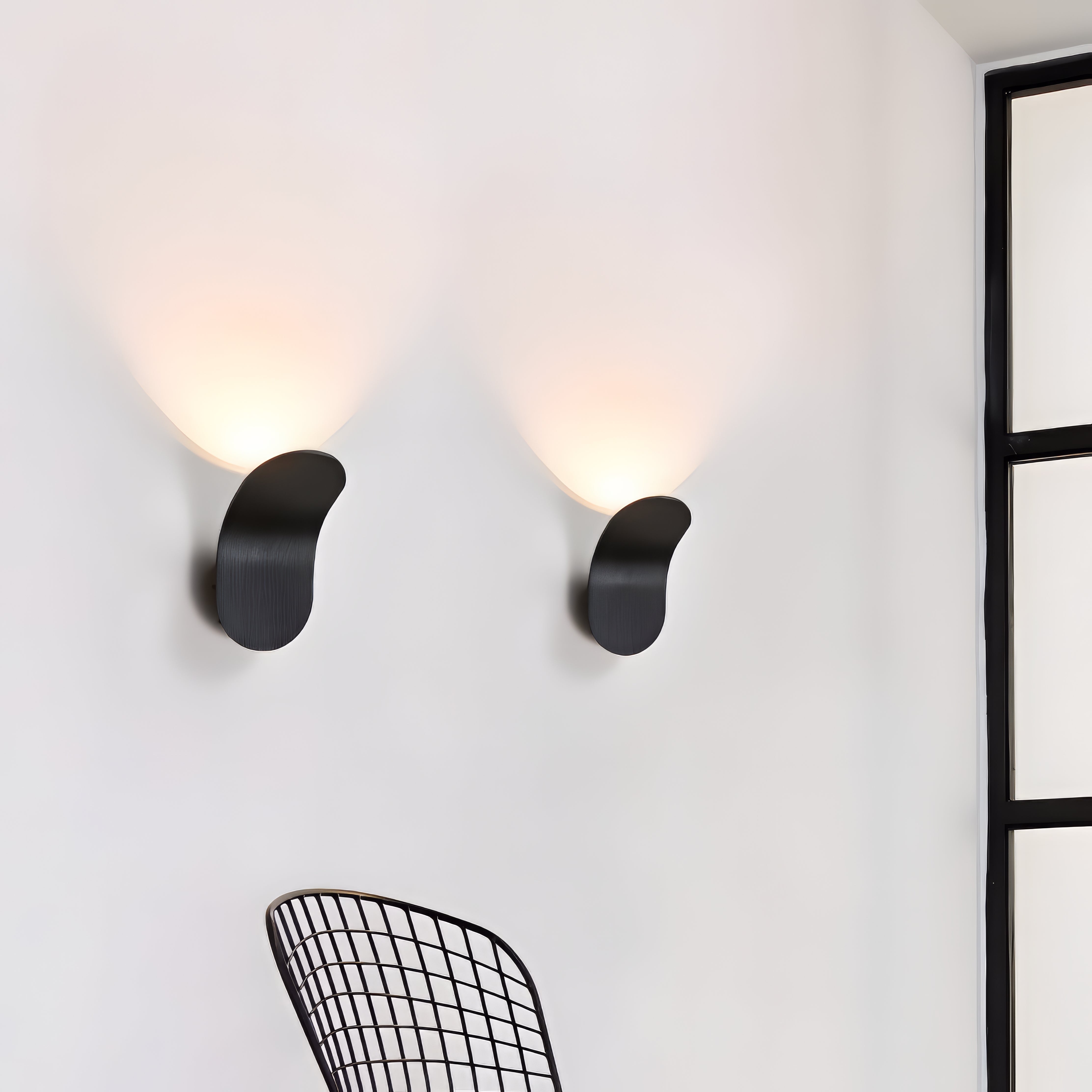 Maddox - Modern Curved Brushed Up LED Wall Light