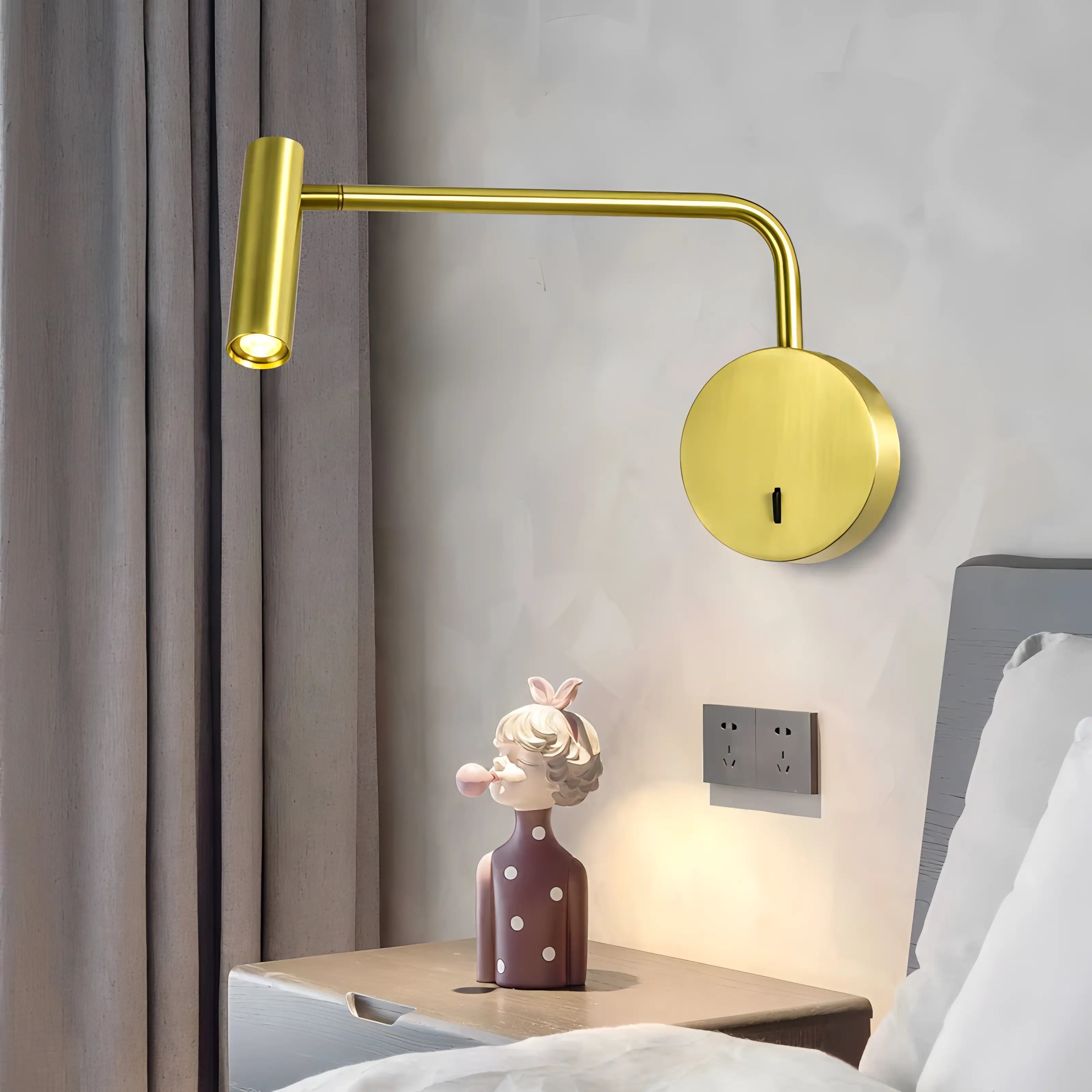Varner - Modern LED Long Arm Adjustable Reading Wall Light