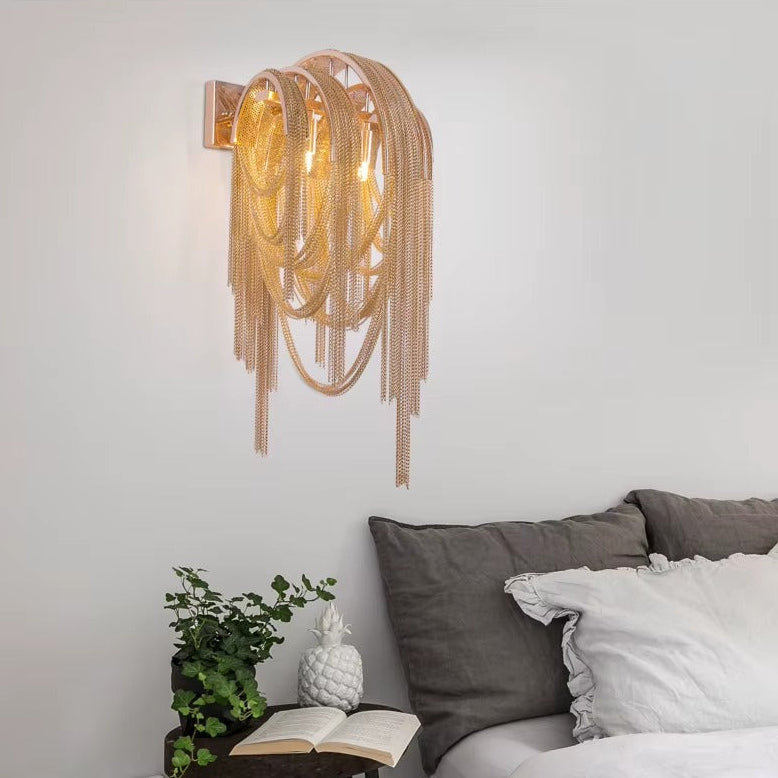Atlantis - Round Wrapped Tassel Hanging Wall Light