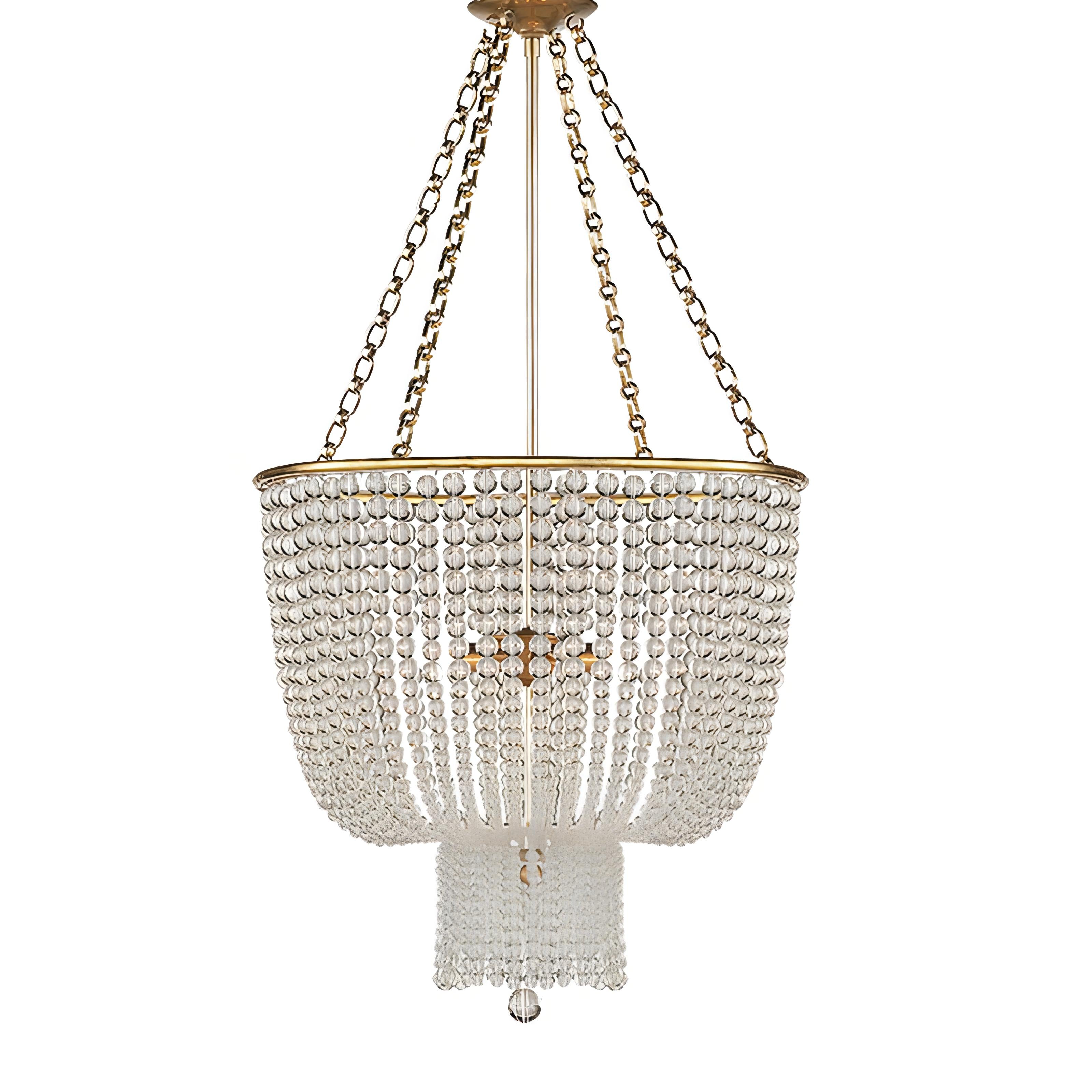 Khai - Modern Gold Bohemian Bead Ceiling Light Chandelier
