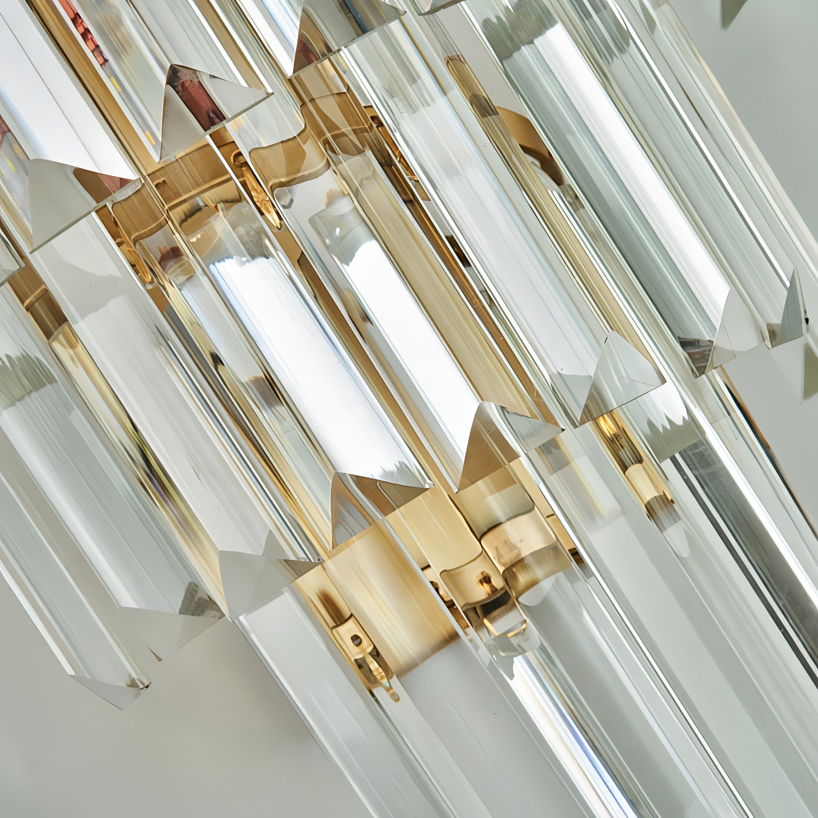 Atreus - Gold Curved Hanging Glass Wall Light