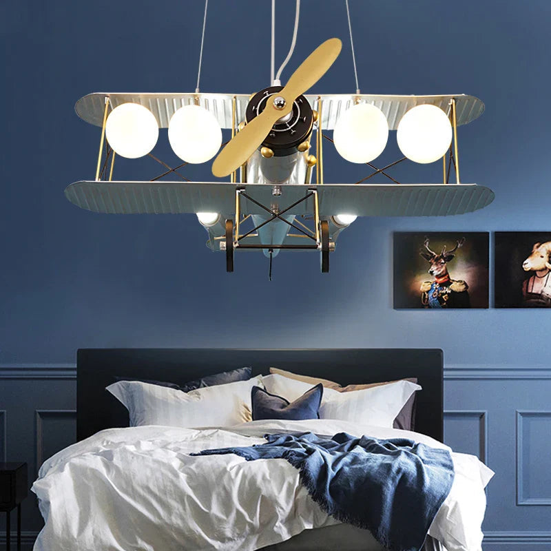 Kaylani - Hanging Plane Kids Ceiling Light
