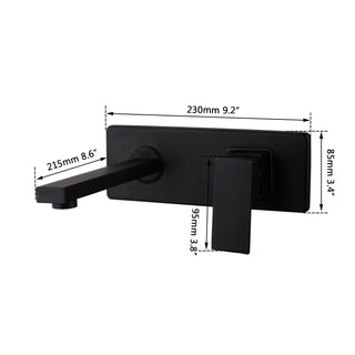 Ashley - Modern Single Handle Wall Mounted Basin Tap