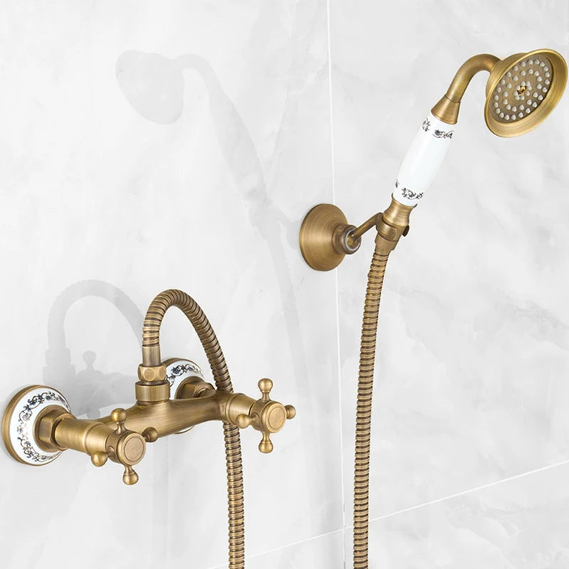 Kincaid - Vintage Bathtub Mixer Tap Set with Handheld Shower