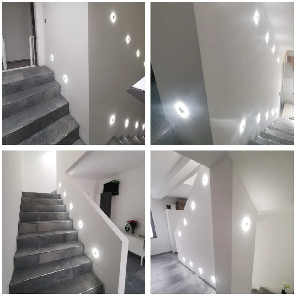 Olson - Square LED Modern Stairway Wall Light