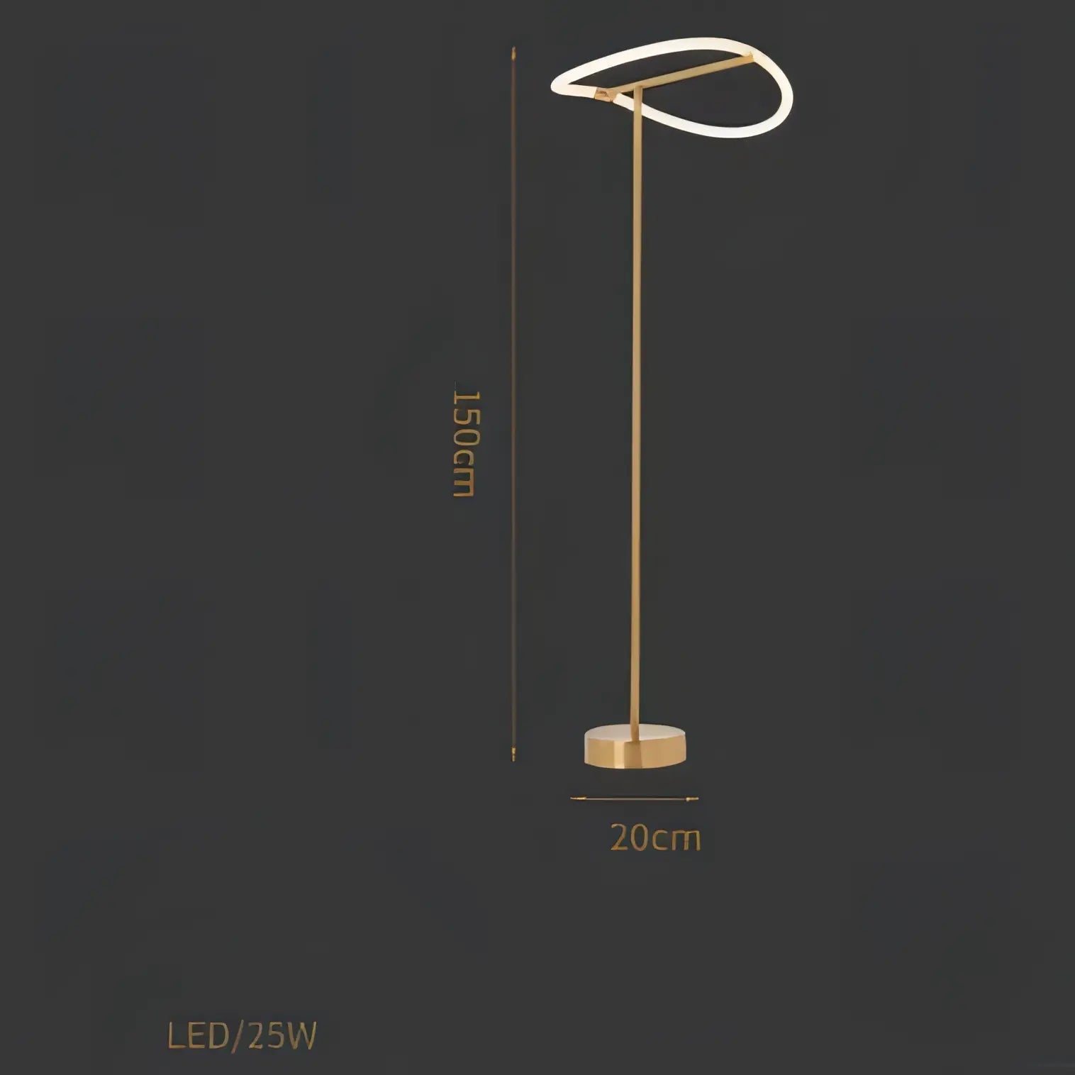 Oliver - Modern LED Swirl Floor Lamp