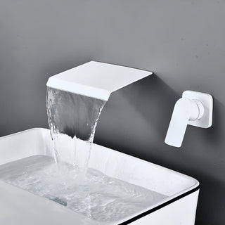 Jair - Modern Waterfall Wall Mounted Single Lever Basin Tap Set