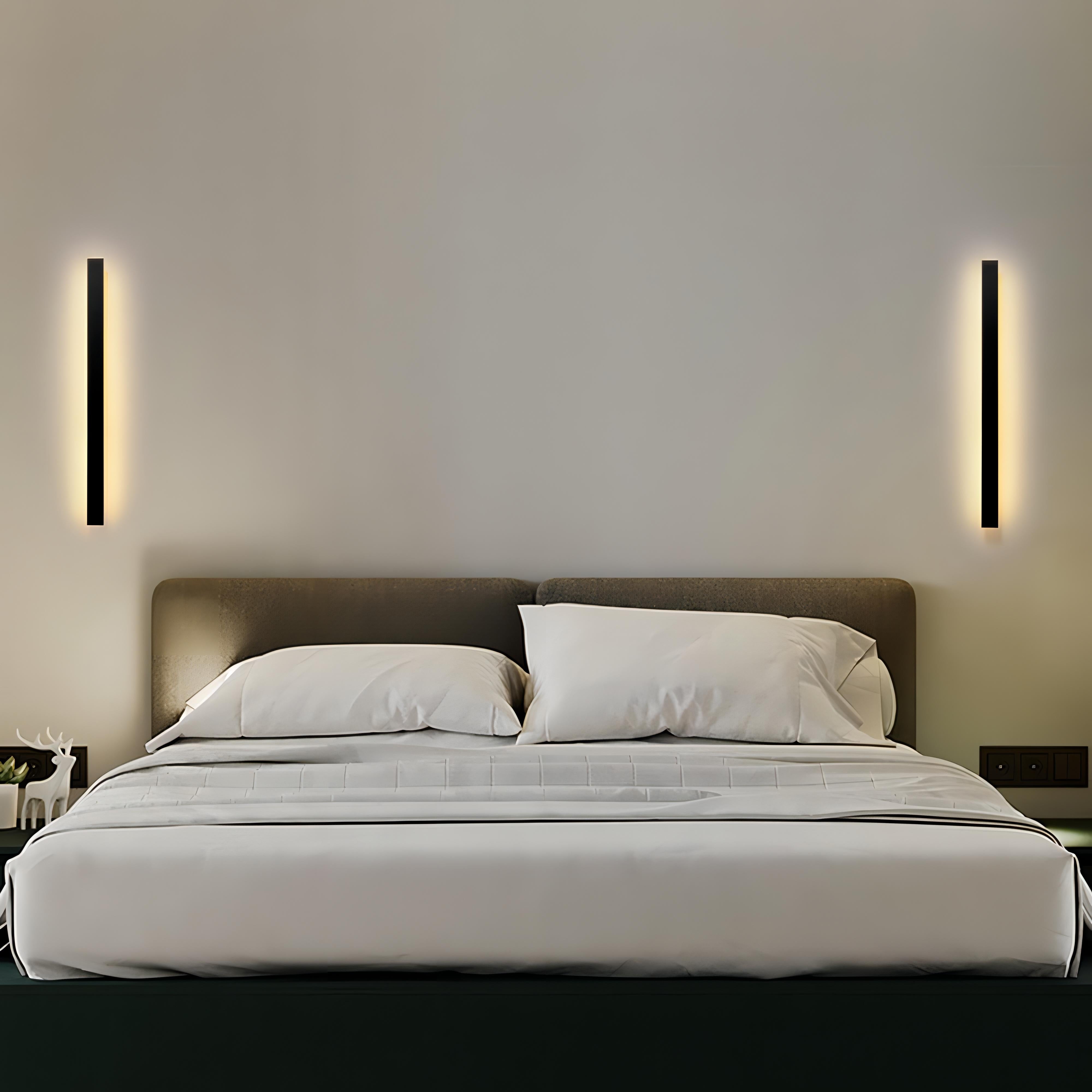 Jaxtyn - Modern Black Thin Strip Wall Light Bar Indoor/Outdoor