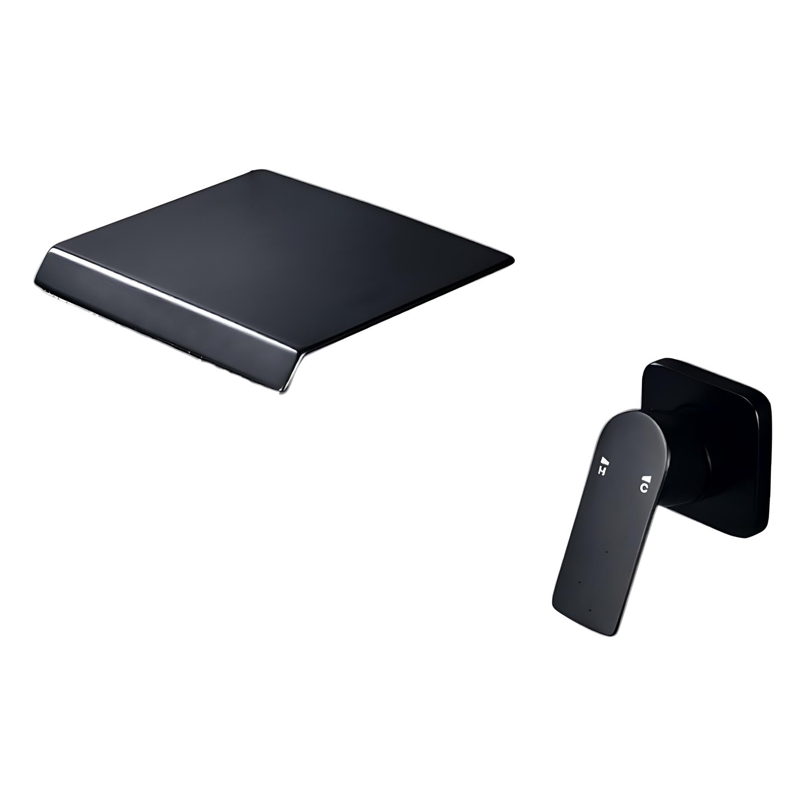 Jair - Modern Waterfall Wall Mounted Single Lever Basin Tap Set