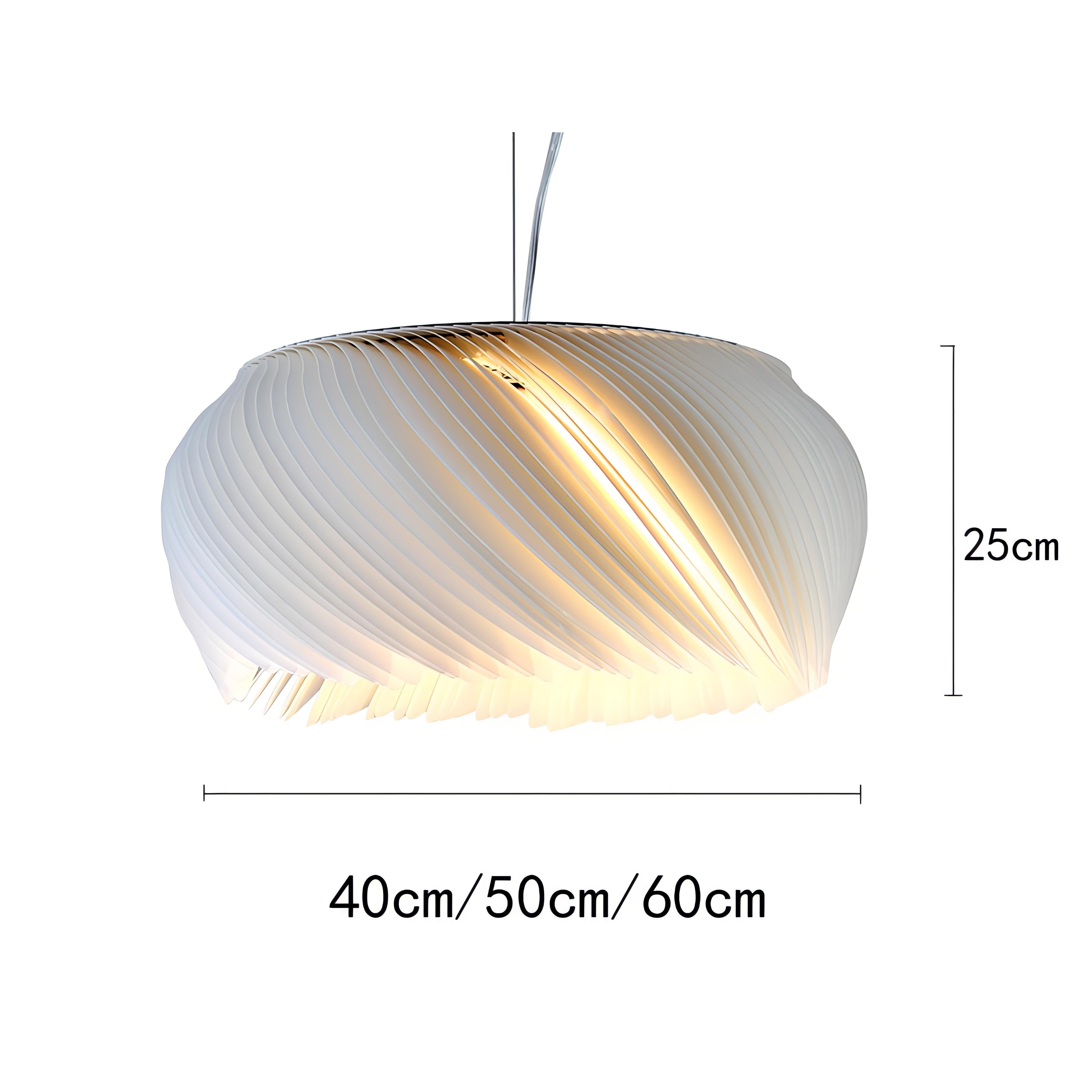 Kalel - Acrylic Feather Twisted Pendant Ceiling Light Chandelier