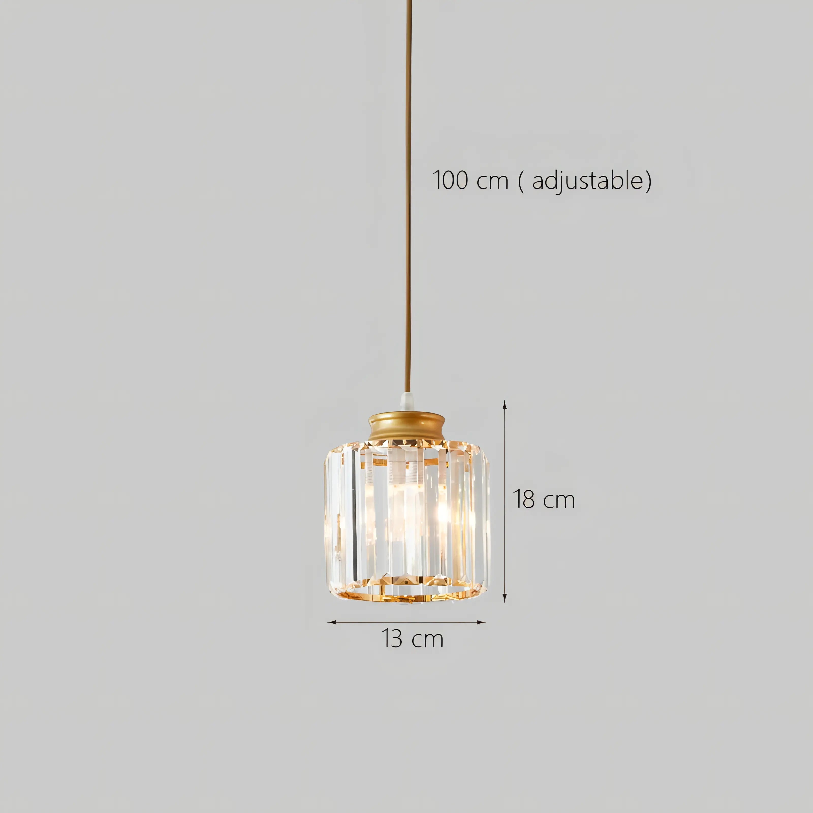 Samantha - Hanging LED Patterned Glass Pendant Light