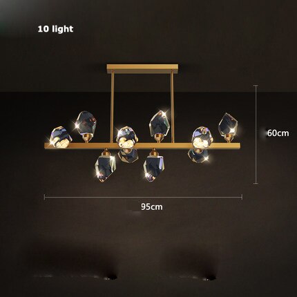 Cesar - Round Gold Crystal Glass Modern Ceiling Light Chandelier