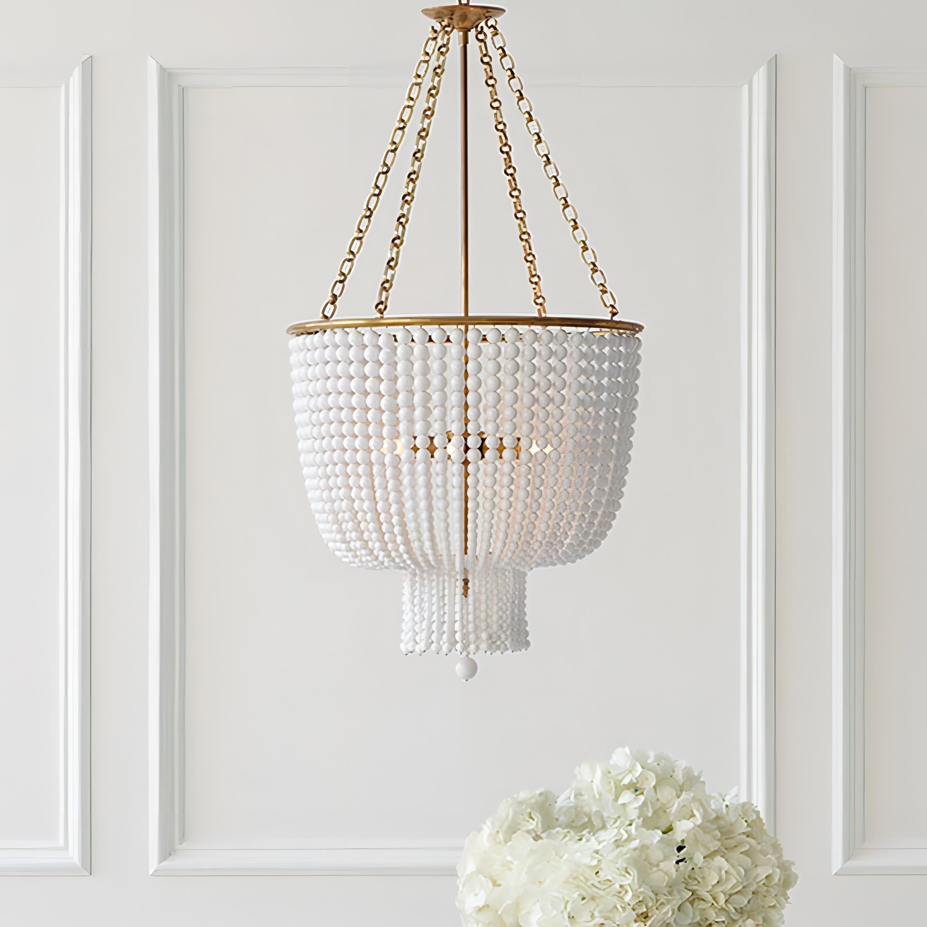 Khai - Modern Gold Bohemian Bead Ceiling Light Chandelier
