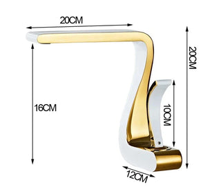 Eleazar - Modern Curved Single Lever Basin Mixer Tap
