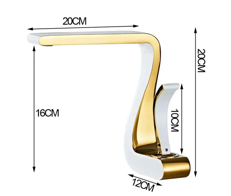 Eleazar - Modern Curved Single Lever Basin Mixer Tap