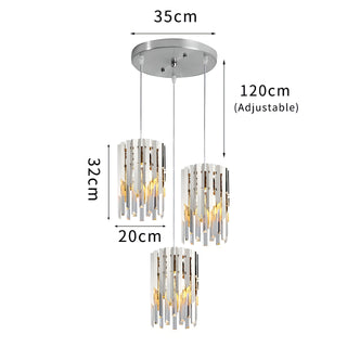 Coleson - Round Gold Crystal Hanging Ceiling Chandelier