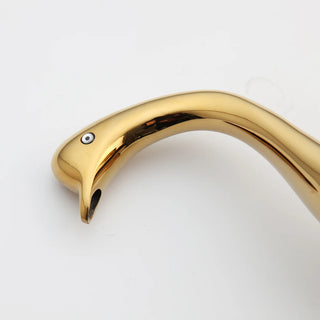 Sierra - Elegant Gold Swan Neck Bathroom Tap with Dual Handles