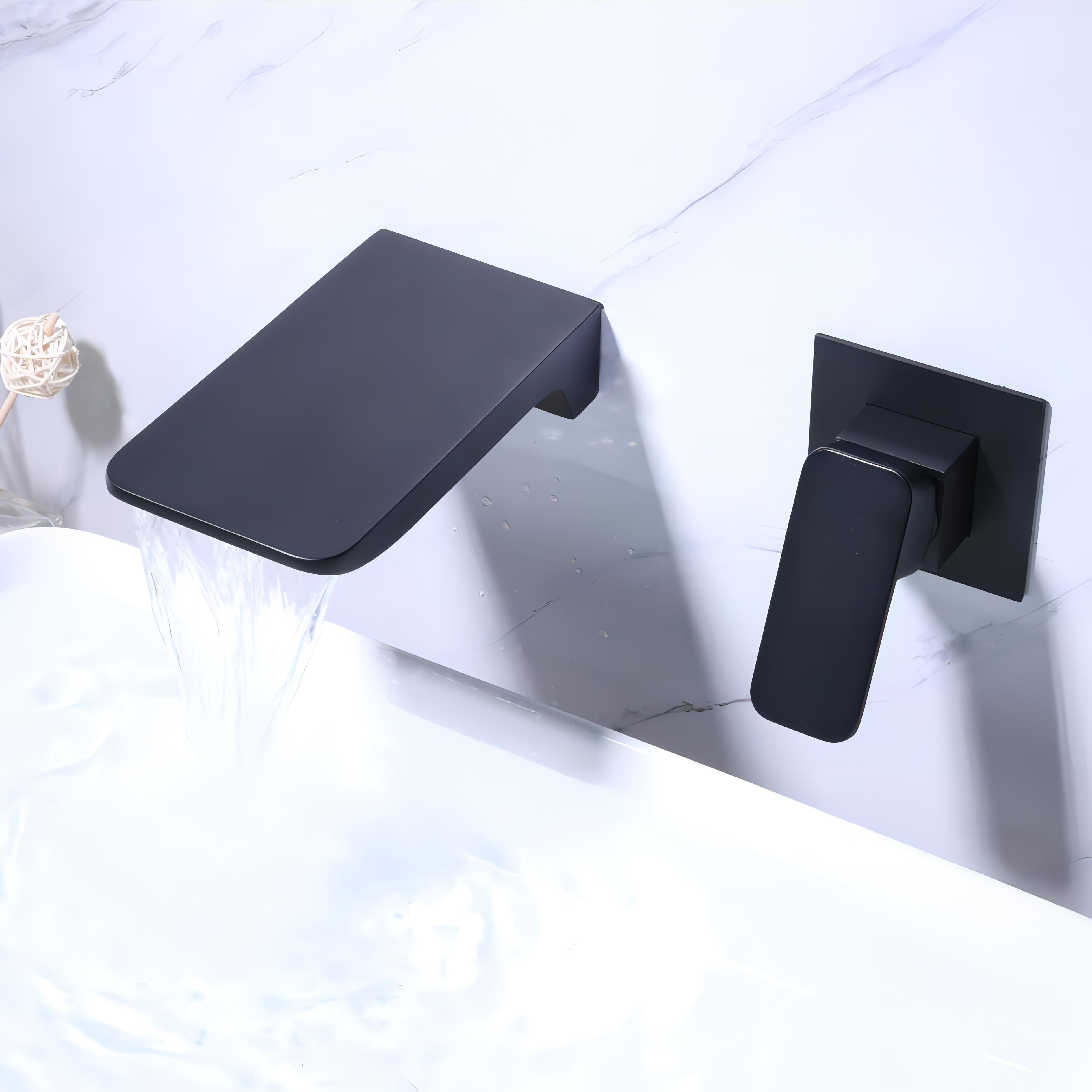 Vance - Modern Waterfall Basin Wall Mounted Mixer Tap