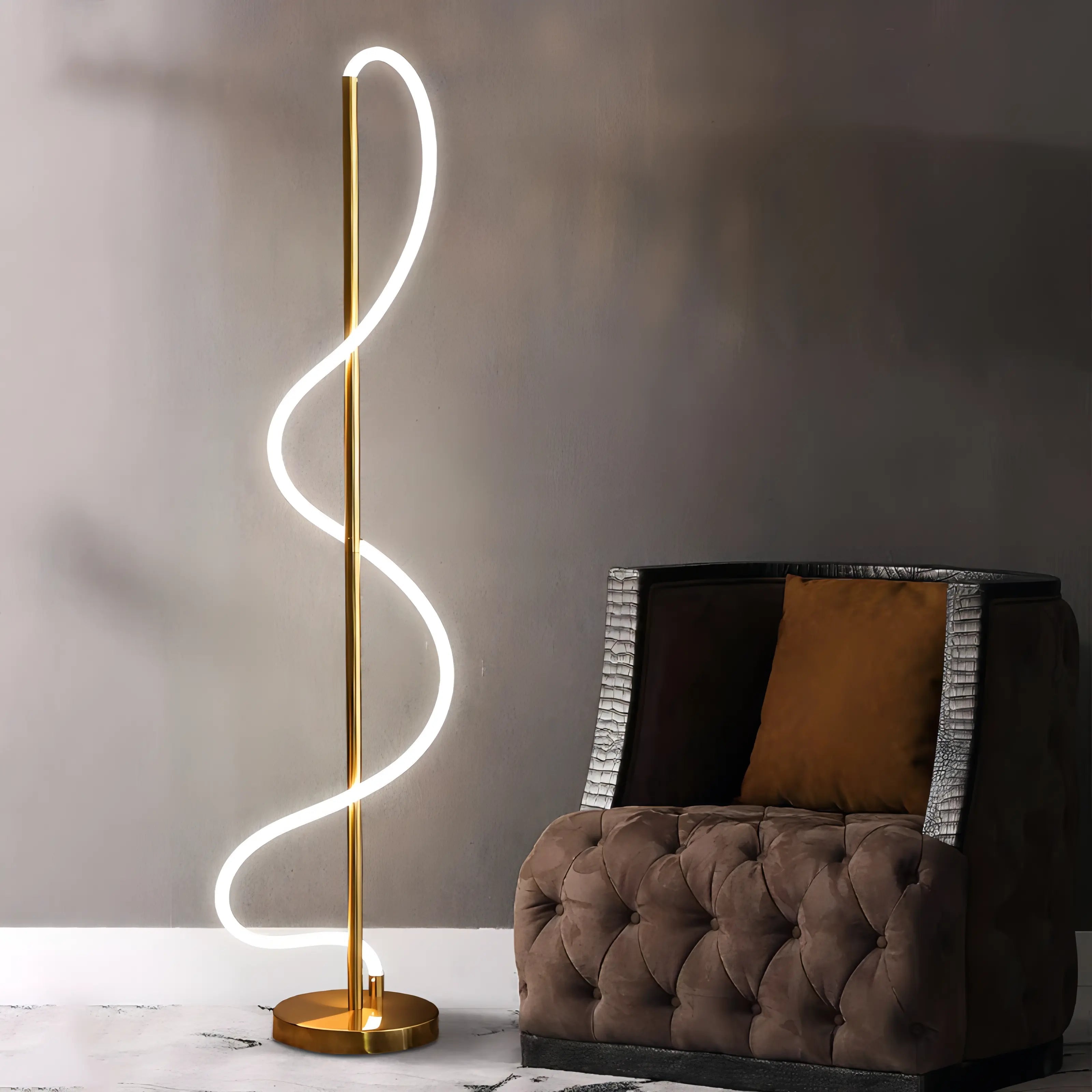 Oliver - Modern LED Swirl Floor Lamp