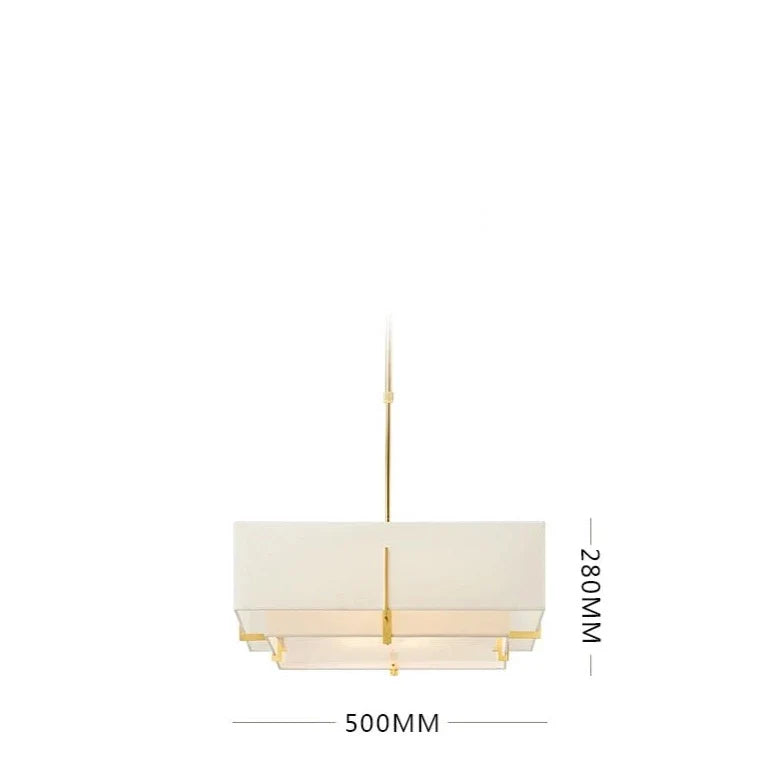 Kylan - Chinese Cloth Gold Minimalist Ceiling Light