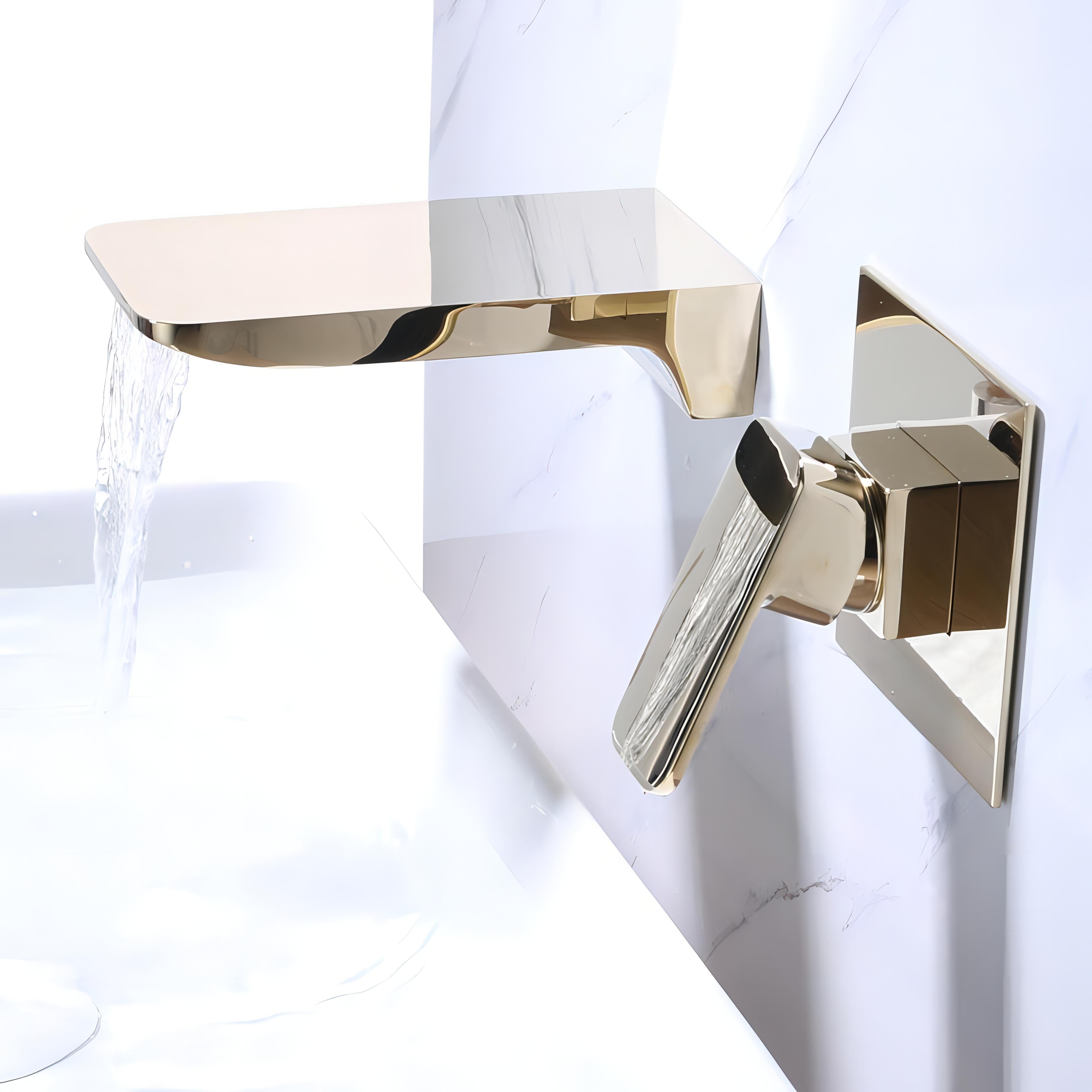 Vance - Modern Waterfall Basin Wall Mounted Mixer Tap