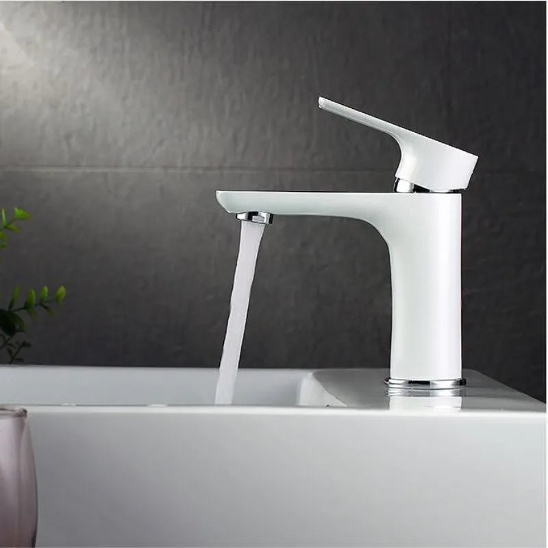 Mykala - Modern Single Handle Deck Mounted Bathroom Sink Faucet