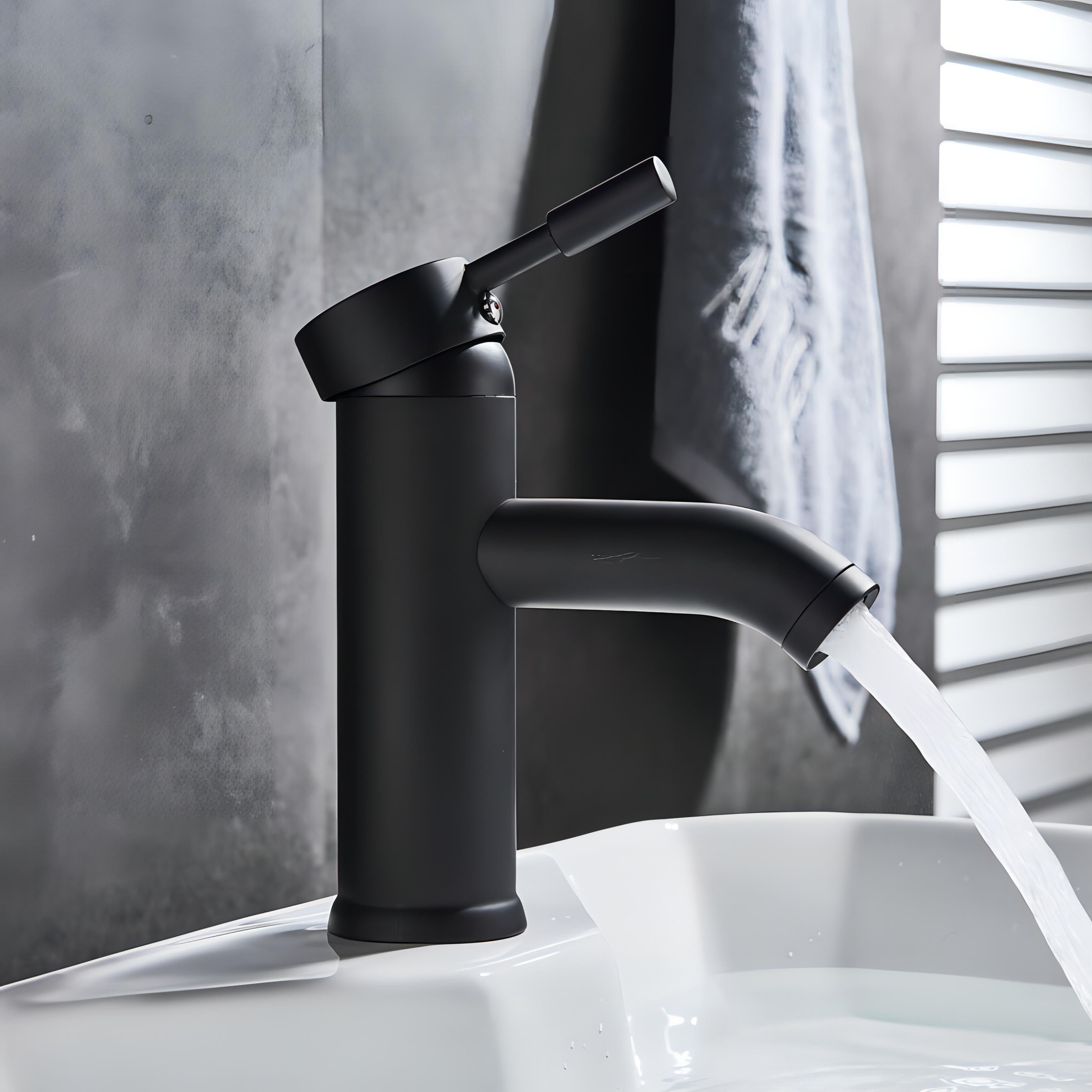 Siljia - Modern Straight Hot/Cold Mixer Basin Tap