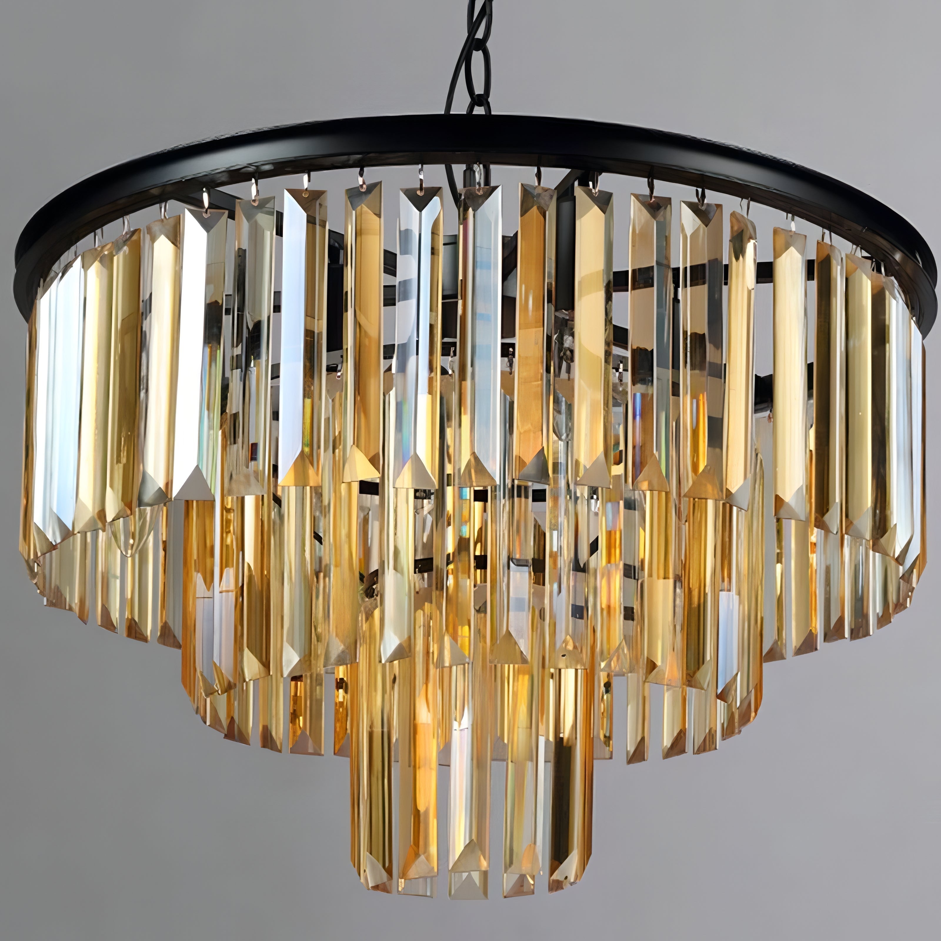 Arturo - Tapered Tiered Crystal Hanging Chandelier
