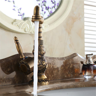 Osiris - Antique Brass Rotating Single Lever Mixer Basin Tap