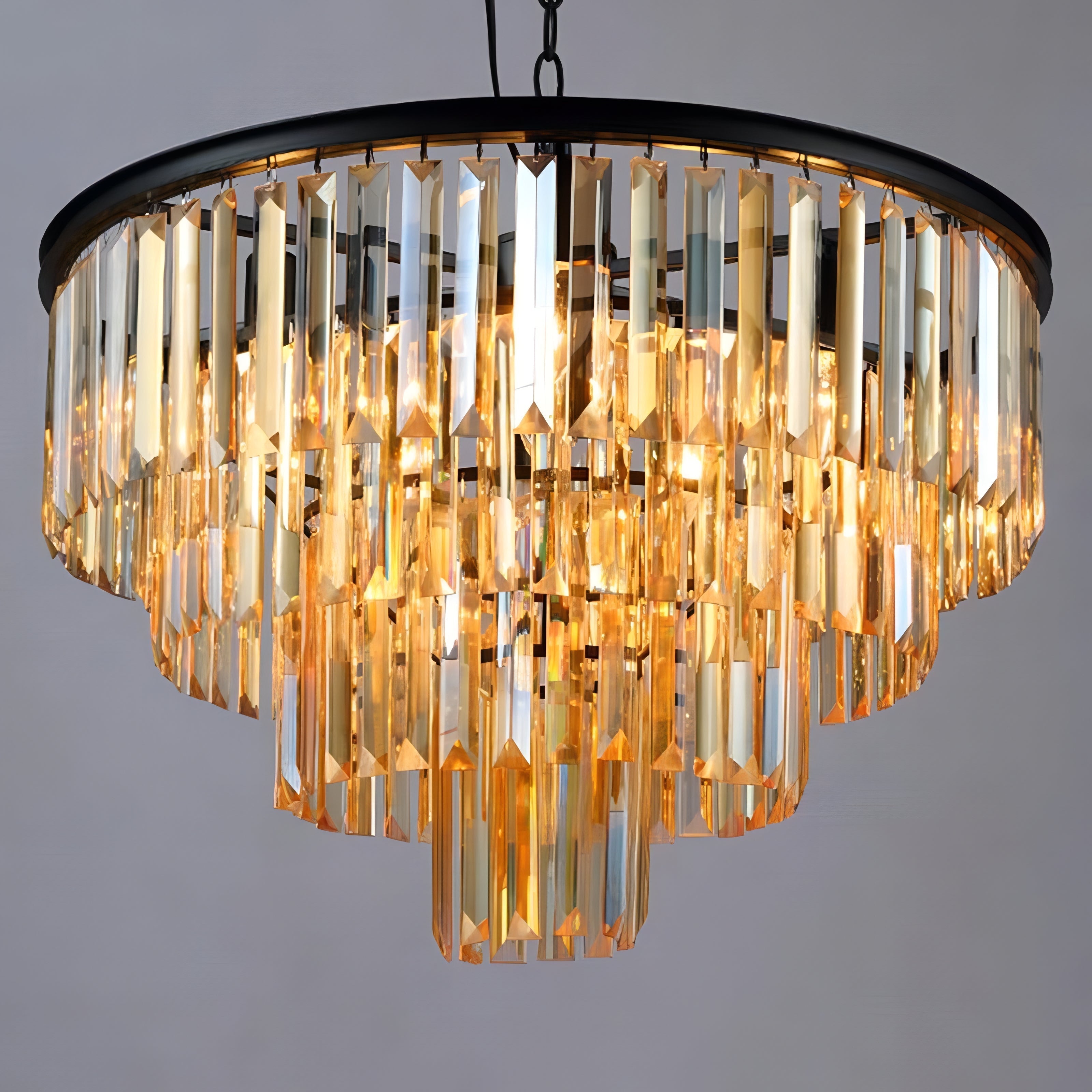 Arturo - Tapered Tiered Crystal Hanging Chandelier
