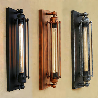 Alfonso - Vintage Black Rustic Wall Light With Filament Bulb